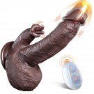 Thrusting Dildo Vibrator Sex Toys - 5 In 1 Silicone Suction Cup Black Dildos With 10 Thrusting & 10 Thrusting Dildo Vibrator Sex Toys - 5 In 1 Silicone Suction Cup Black Dildos With 10 Thrusting & 10