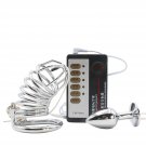 Male Ring Hollow Metal Chastity Cage Chastity Toy Bullet Butt Plug Jewelry Base Shock Set Male Ring Hollow Metal Chastity Cage Chastity Toy Bullet Butt Plug Jewelry Base Shock Set