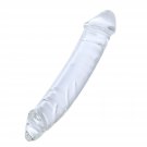 Large Clear Double Ended Glass Dildo Double Side Crystal Penis G-Spot Stimulator Female Masturbator