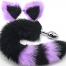 Anal Plug Fox Tail With Ear 15.74-Inch-Long Sexual Anus Tail Butt Plug Cosplay Game Black & Purple S Anal Plug Fox Tail With Ear 15.74-Inch-Long Sexual Anus Tail Butt Plug Cosplay Game Black & Purple S