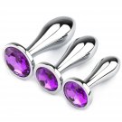 Anal Butt Plug, 3Pcs Set Safety Metal Anal Butt Plug Sex Toys With Crystal Diamond Beginner Anal Toy Anal Butt Plug, 3Pcs Set Safety Metal Anal Butt Plug Sex Toys With Crystal Diamond Beginner Anal Toy