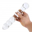 9.2"" Large Glass Dildo Crystal Penis G-Spot Stimulator Female Masturbator With Anal Bead Plug Anus 9.2"" Large Glass Dildo Crystal Penis G-Spot Stimulator Female Masturbator With Anal Bead Plug Anus
