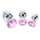 3 Pcs Steel Attractive Butt Plug Anal Bdsm Jewelry, 3 Size Same Color 3 Pcs Steel Attractive Butt Plug Anal Bdsm Jewelry, 3 Size Same Color