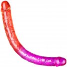 18 Inch Huge Double Ended Thick Big Dildo For Lesbian - Super Long Realistic Gradient Jelly Flexible