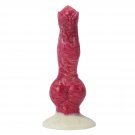 Realistic Dog Dildo With Knot, 8.26Inch Long Big Pink Silicone Suction Cup Monster Dildos Anal Plug 