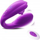 Remote Clitoral G-Spot Vibrator,Couples Vibrator With 10 Tongue Licking And 10 Vibration Modes Femal