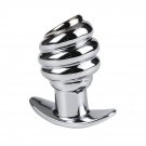 Metal Hollow Threaded Anal Plug Slanted Butt Plug Peep Enema Stainless Steel Adult Sex Toys
