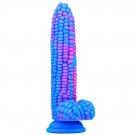 Dildo Colourful Big Grain Corn Adult Sex Toy With Strong Suction Cup 8 Inch Flexible Soft Vegetable 