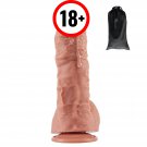 Big Liquid Silicone Dildo, 2” Diameter Thick Huge Dildos &Strong Suction Cup,Realistic Veins&Full 