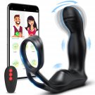 Adults Sex Toys For Men Anal Vibrator Prostate Massager With Cock Ring, App Remote Control Couple Se