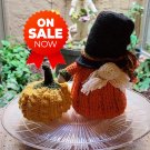 Crocheted Pumpkin Gnome and Gord SET