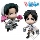 Ichiban Kuji Cleaning Levi/Eren Chibi Kyun Chara Figure Fly! Survey Corps