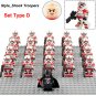 21pcs Star Wars 501 Legion Shock Troopers Army Minifigure Toys