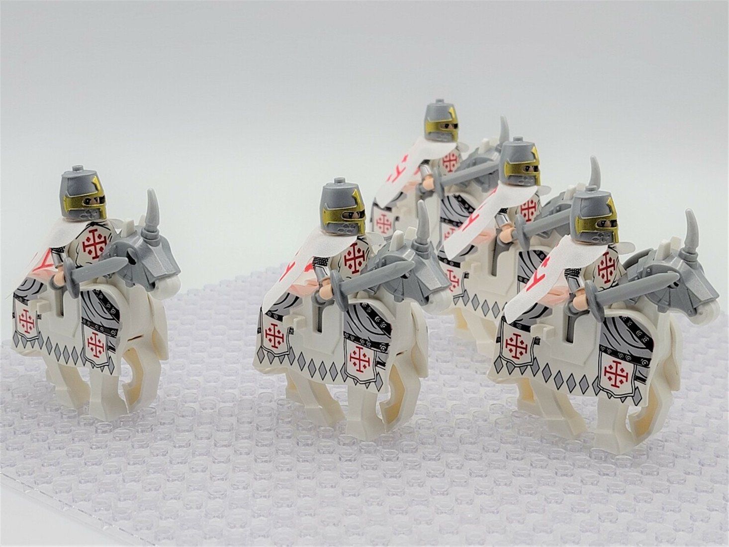 Medieval Castle Knights Mounted Holy Sepulchre Knights 10 Minifigure