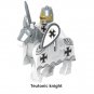 Medieval Mounted Teutonic Knight Minifigure Building Blocks Toy