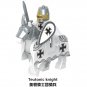 Medieval Mounted Teutonic Knight Minifigure Building Blocks Toy