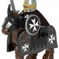 Medieval Mounted Hospitaller Knight Minifigure Building Blocks Toy