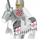 Medieval Mounted Holy Sepulchre Knight Minifigure Building Blocks Toy