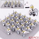 Medieval Castle Mounted Teutonic Knights Army 21 Minifigure Toys