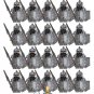 21pcs Dwarf King & Heavy Spears Infantry Army Minifigure Toy