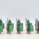 Medieval Roman Soldiers with Green Shields - 10 Minifigure Toys Gift
