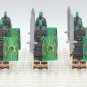 Medieval Roman Soldiers with Green Shields - 10 Minifigure Toys Gift