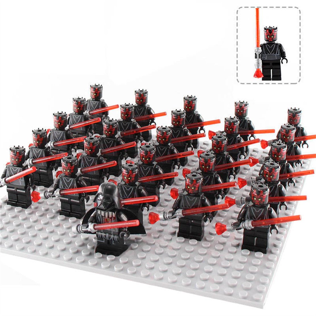 21pcs Star Wars Darth Maul Custom Minifigures Toys Gift