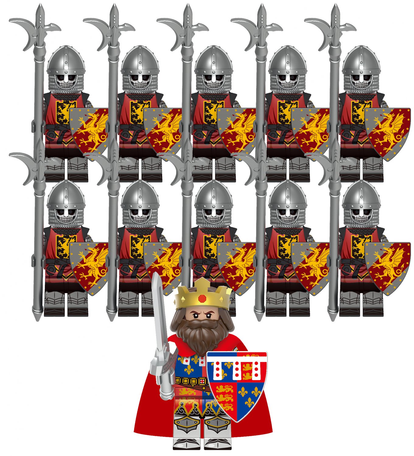 Medieval Asperity Infantry 11 Minifigures Set