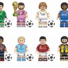 8pcs Famous Football Player Minifigures with Ball