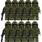 10pcs Star Wars Forest Clone Troopers Army Custom Minifigures Toys