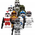 8pcs Clone Wars ARF Clone Troopers Squad Custom Minifigures Toys