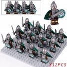 12pcs Rohan Royal Guards Light Sword Infantry Army Soliders Minifigures Toys