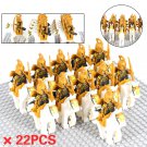 22pcs LOTR Mounted High Elves Long Bows Infantry Army Soliders Minifigures Toys