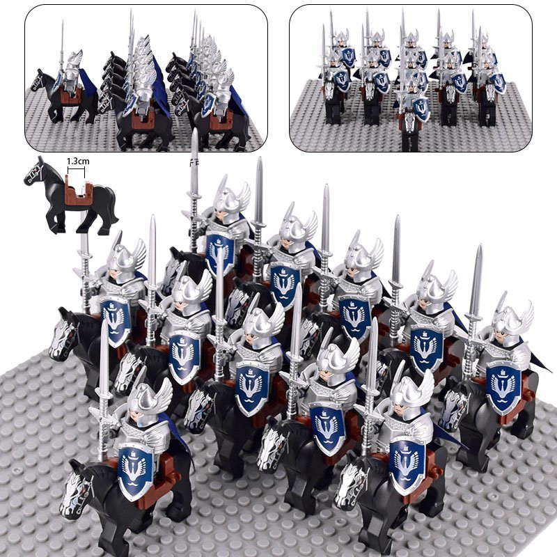 22pcs LOTR Mounted Gondor Heavy Sword Swan Knights Minifigures Toys