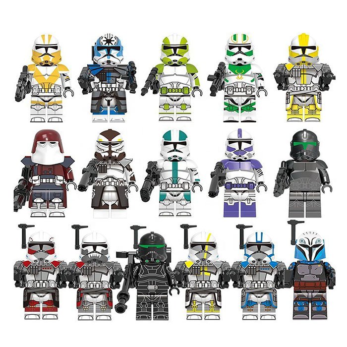 16pcs Star Wars ARC Troopers Captain Grey and Howzer The Bad Batch Minifigure