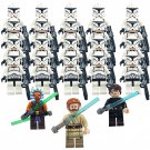 23pcs Star Wars The Clone Wars Obi-Wan Ahsoka and Anakin Minifigures