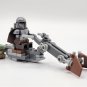 1pc Star Wars Grogu Speeder Bike with Mandalorian Yoda Minifigure Set