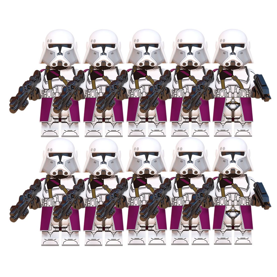 10pcs Star Wars Clone Trooper Officer CC-1138 Bacara Minifigure Set