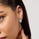 Vintage Chinese Style Hand-Painted Blue-and-White Porcelain Earrings Unique Design Style