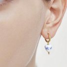 Chinese Porcelain Earrings Ceramic 18K Gold-Plated Handcrafted Vintage Jewelry for Women