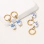Chinese Porcelain Earrings Ceramic 18K Gold-Plated Handcrafted Vintage Jewelry for Women