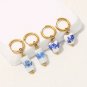 Blue and White Porcelain Earrings Chinese Ceramic Handcrafted Vintage Jewelry for Women
