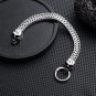 Men's Punk Stainless Steel Skull Bracelet &acirc;�� Viking Snake Head Chain &acirc;�� Gothic Beast Jewelry Gift