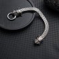 Men's Punk Stainless Steel Skull Bracelet &acirc;�� Viking Snake Head Chain &acirc;�� Gothic Beast Jewelry Gift
