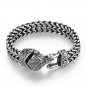 Men's Punk Stainless Steel Skull Bracelet &acirc;�� Viking Snake Head Chain &acirc;�� Gothic Beast Jewelry Gift