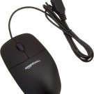 Amazon Basics 3-Button Wired USB Computer Mouse, Black