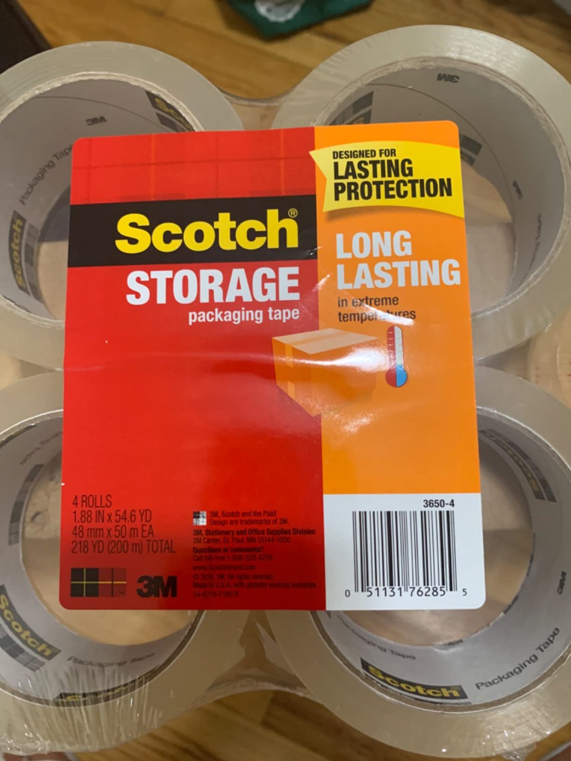 Scotch Long Lasting Storage Packaging Tape,