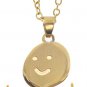 Funny Doodle Necklace for Women - Stainless Steel Smiley Middle Finger Pendant