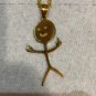 Funny Doodle Necklace for Women - Stainless Steel Smiley Middle Finger Pendant