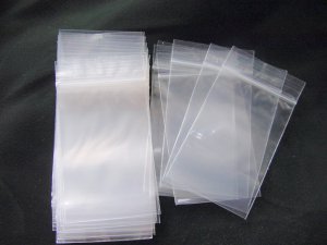 50 Small Clear Resealable 2" x 3" Poly Bags for Seeds